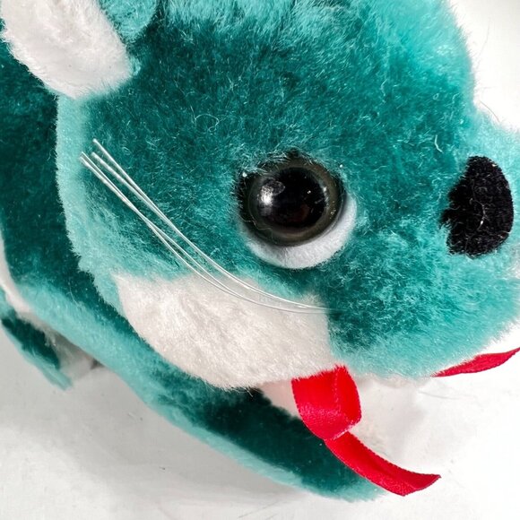 Vtg Applause Teal Green Squirrel Plush Fir Tree Star on Tail 1986 Stuffed Toy - Picture 3 of 13